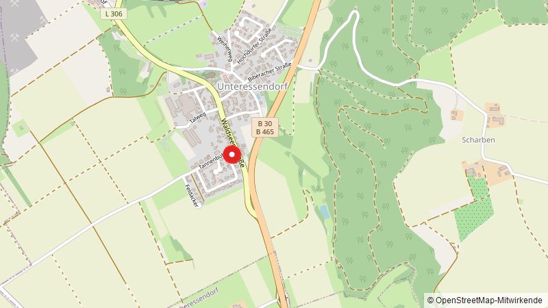 Karten-Vorschau mit Markierung des Praxisstandorts in Unteressendorf